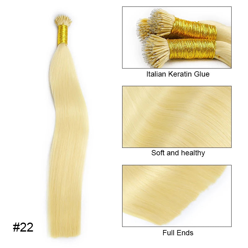 Straight Nano Ring Human Hair Extension