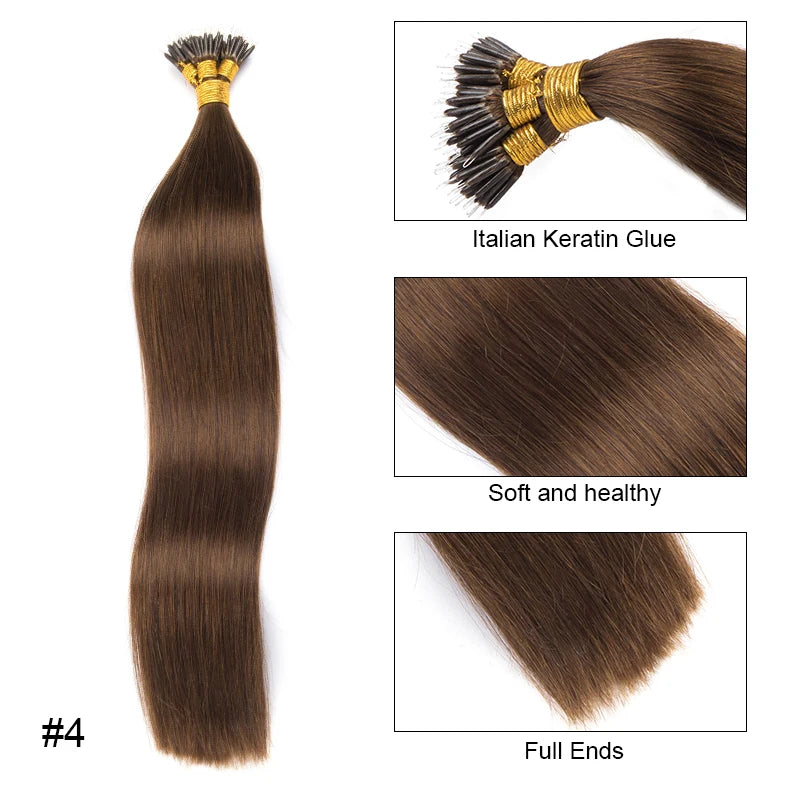 Nanoring 100% Real Human Hair Extension