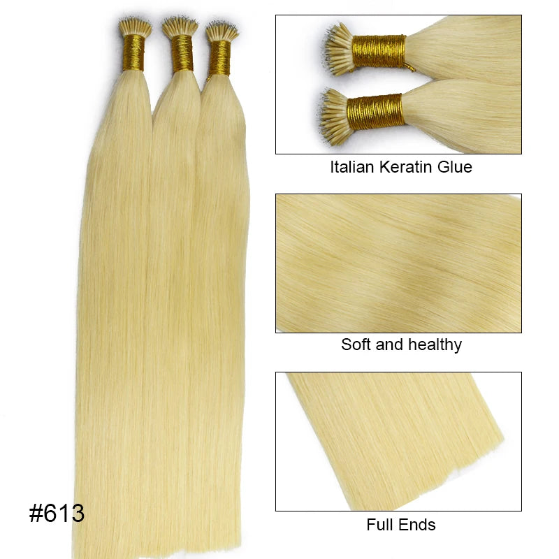 Straight Human Nano Loop Hair Extensions