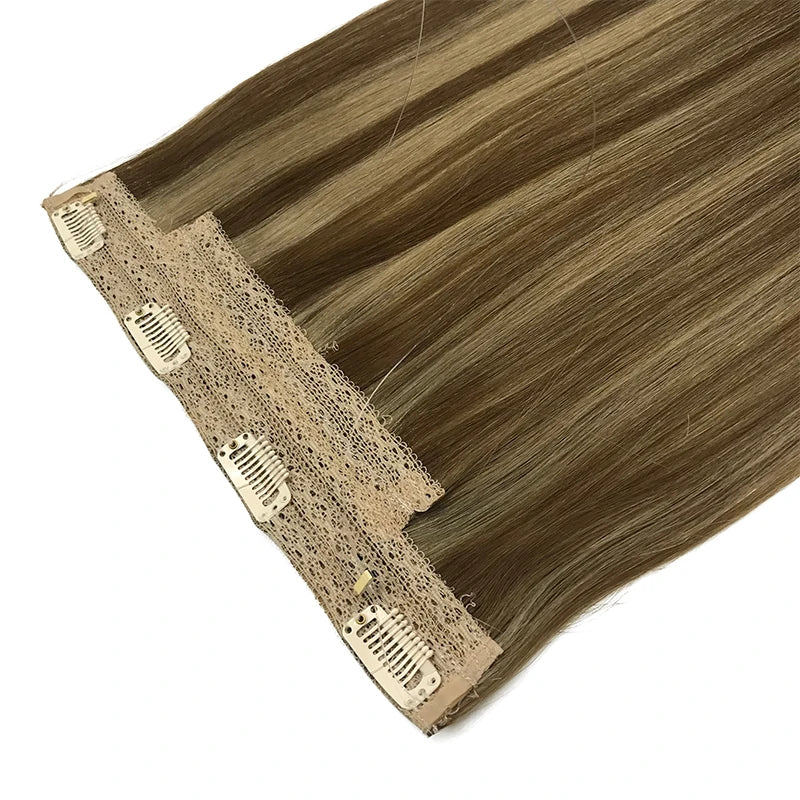 Straight Fishing Line Human Hair Extensions