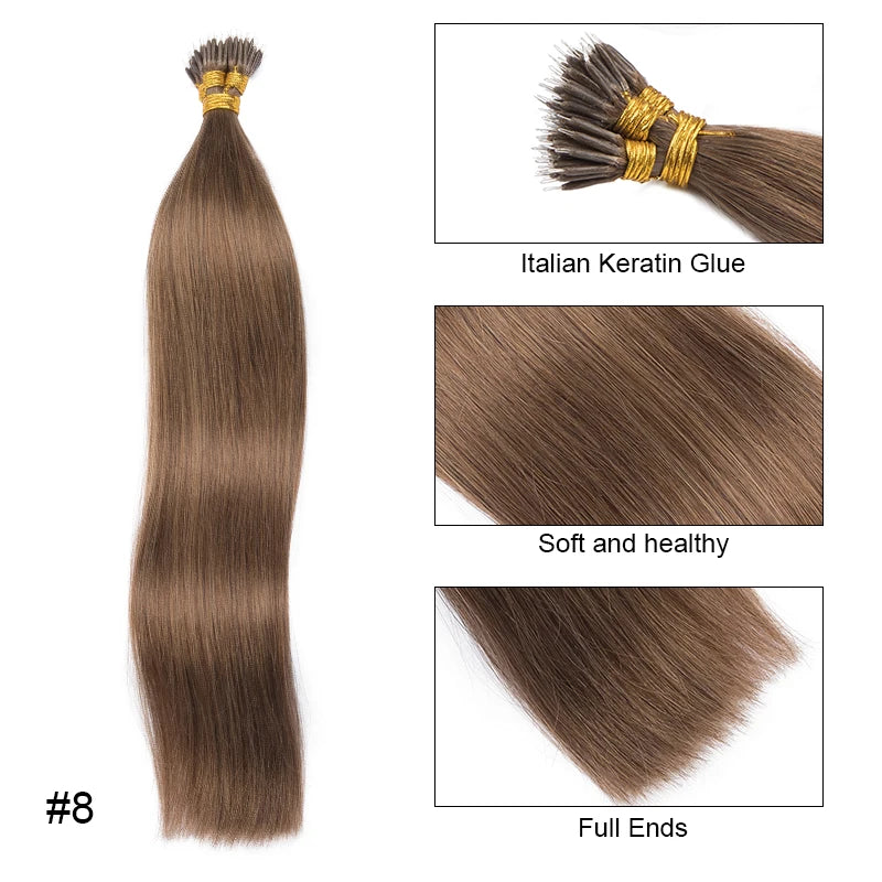 Nanoring 100% Real Human Hair Extension