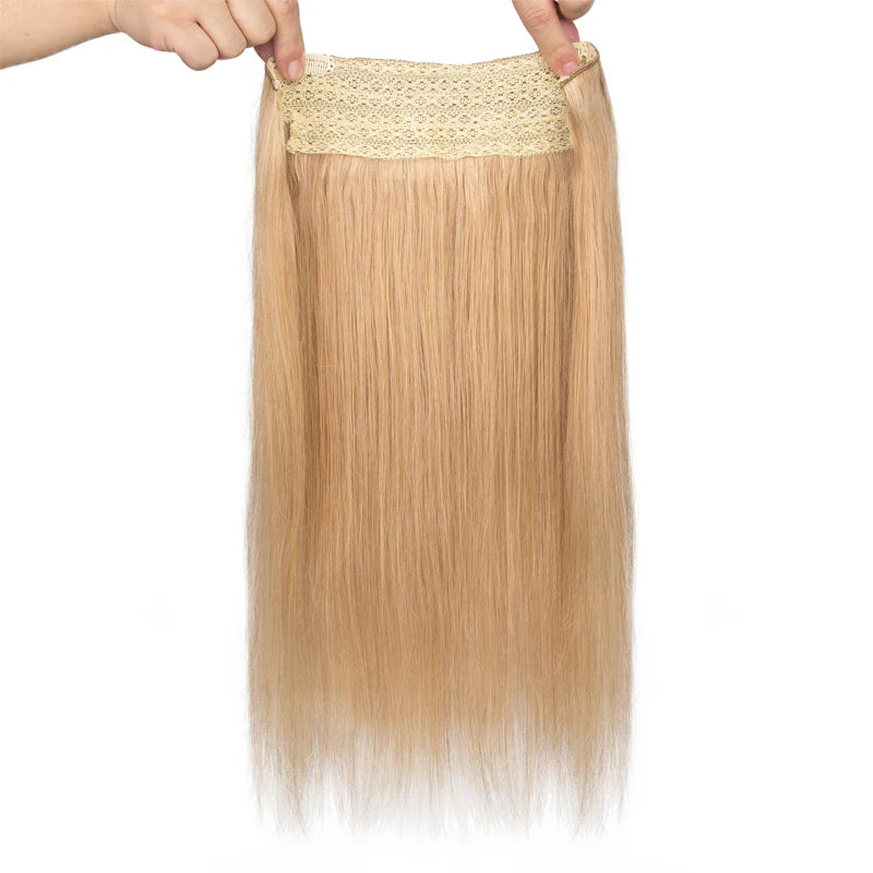 Straight Fishing Line Human Hair Extensions