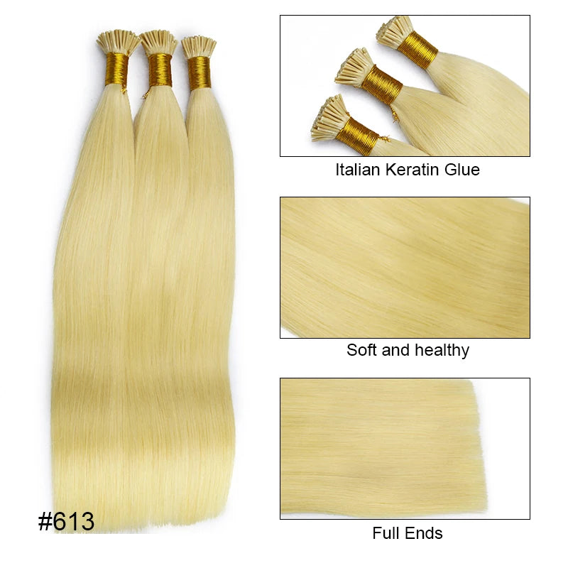 Straight ITip Human Hair Extension