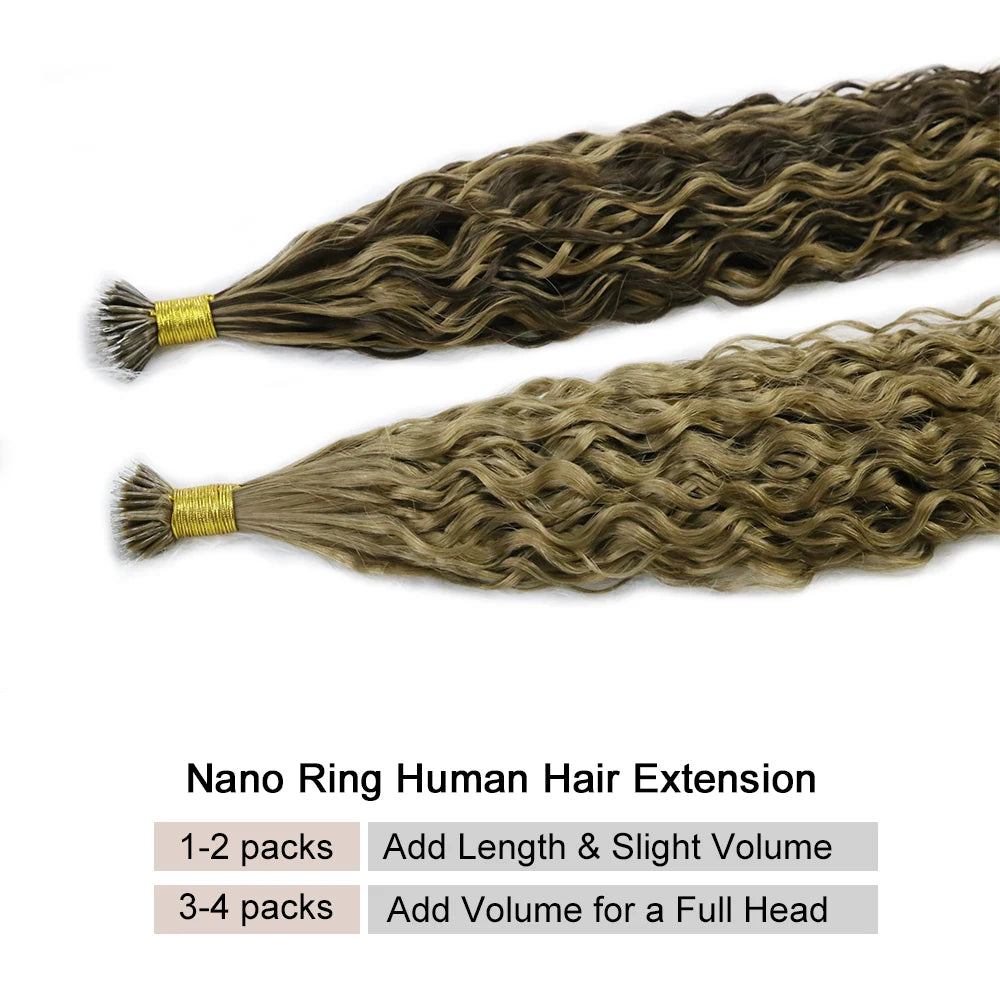 Natural Wave Nano Ring Human Hair Extension