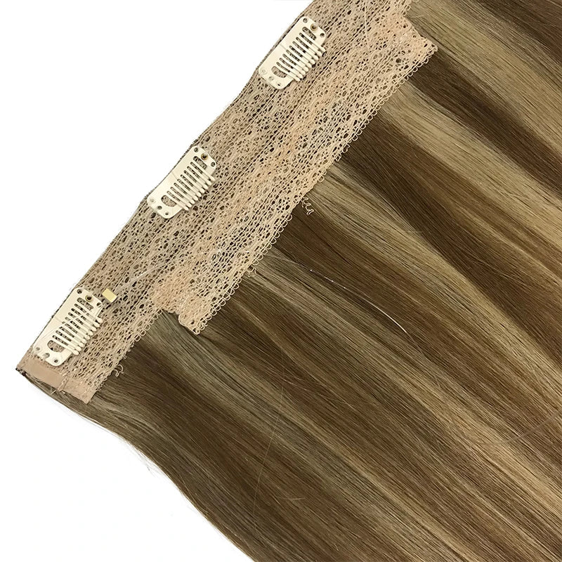 Straight Fishing Line Human Hair Extensions