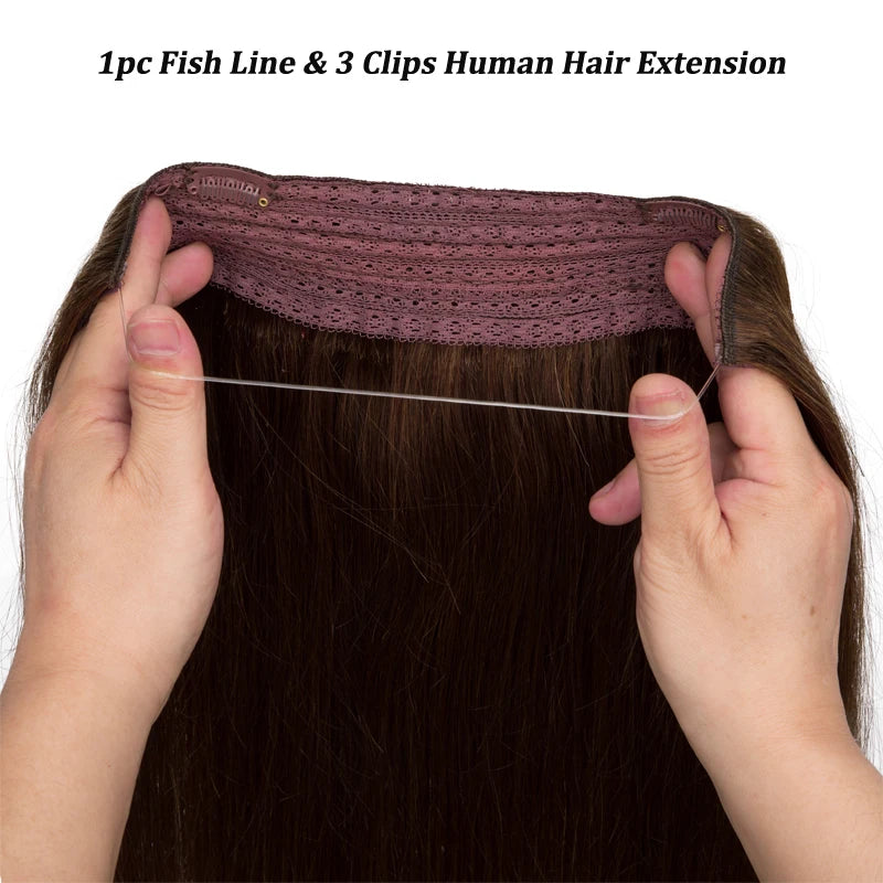 Straight Halo Human Hair Extension