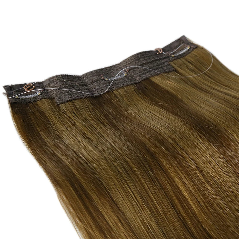 Straight Fishing Line Human Hair Extensions