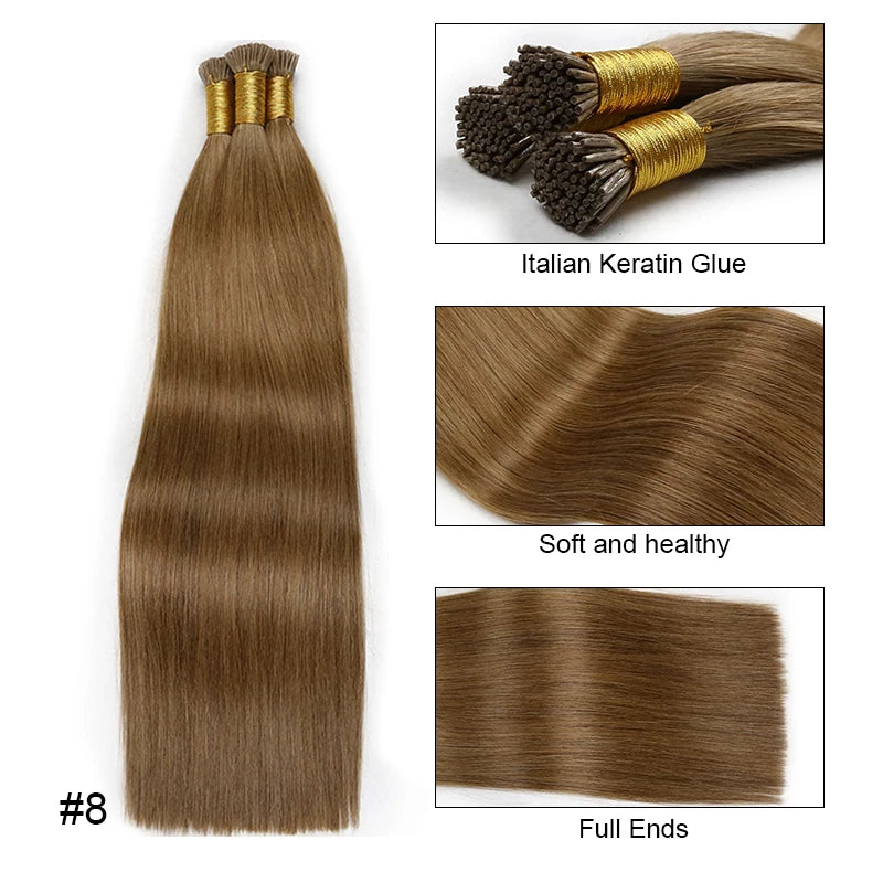 Straight ITip Human Hair Extension