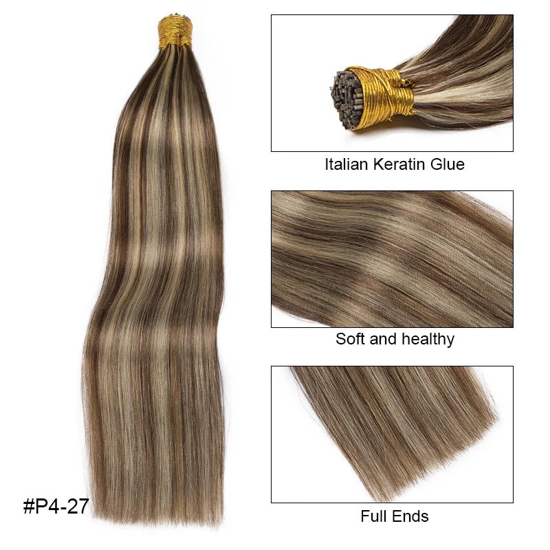 Straight ITip Human Hair Extension
