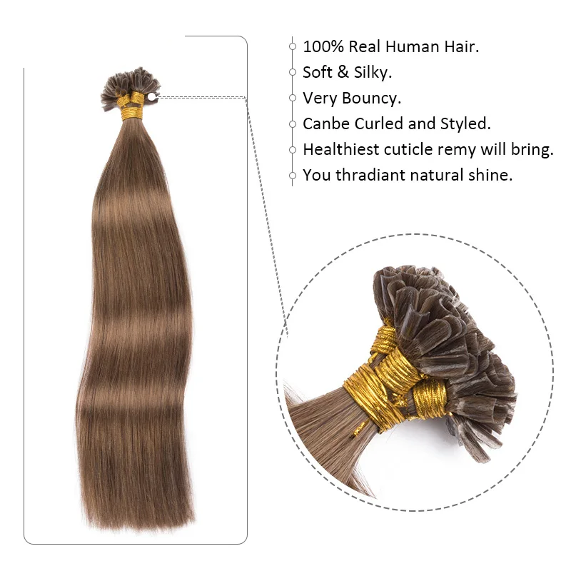 Human Fusion Hair Extensions U Tip