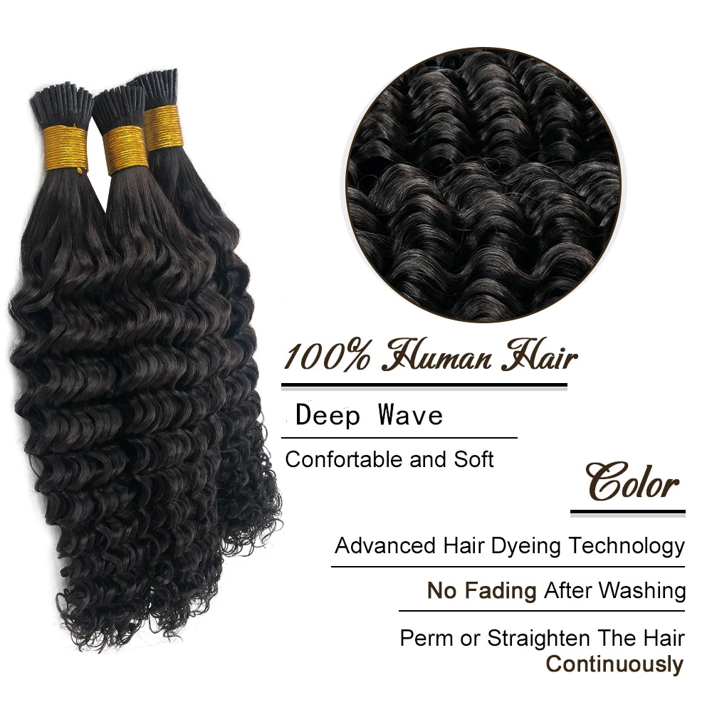 Tip Hair Deep Wave Human Hair Extension