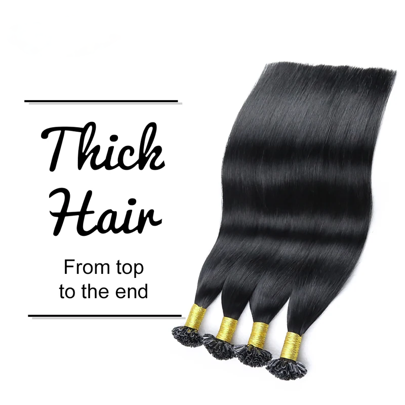 Straight Nail U Tip Fusion Human Hair Extension