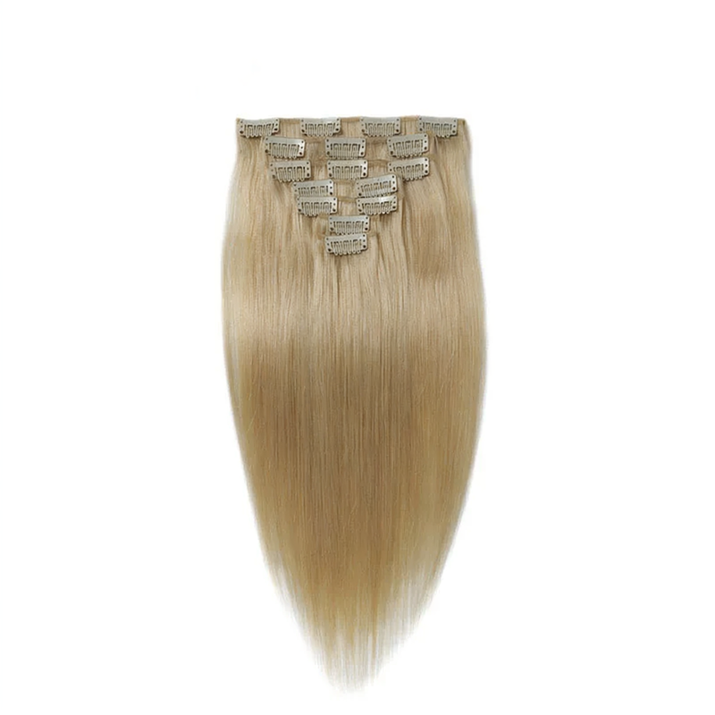 Straight Clip in Real Human Hair Extensions